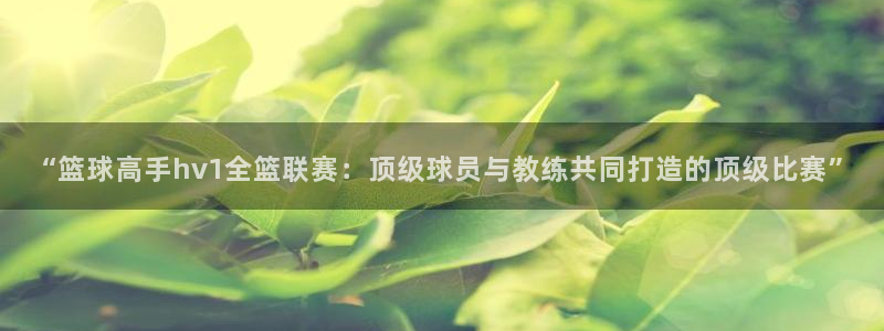 “篮球高手hv1全篮联赛：顶级球员与教练共同打造的顶级比赛”